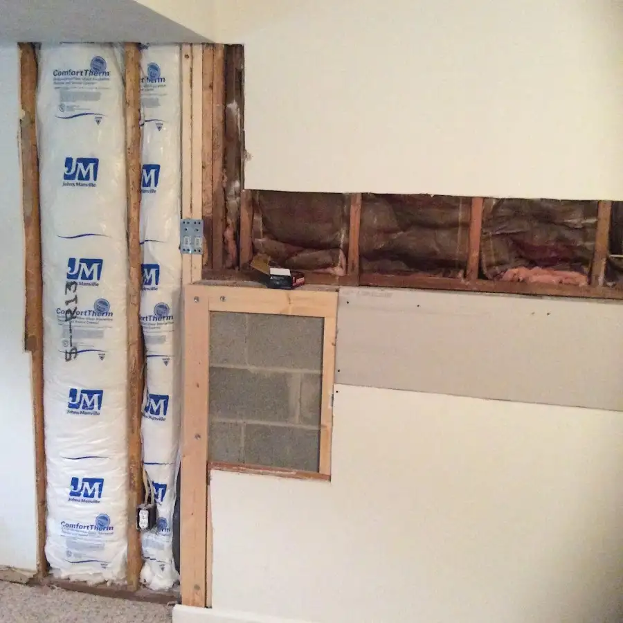 Wall insulation replacement during Contents Cleaning & Restoration in Havre de Grace